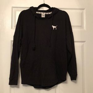 PINK Black Hoodie - PINK on back